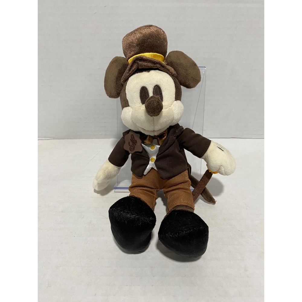 Disney Mickey Mouse Plush Toy Dapper Victorian Brown Japanese